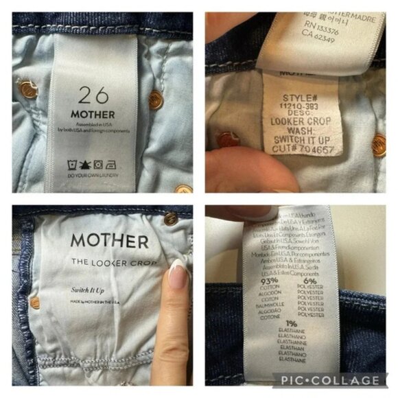 Mother The Looker High Rise Crop Skinny Jeans Women’s size 26 - Picture 14 of 15